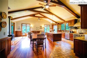 the inside of a stunning, bright Ashe County home for sale